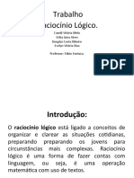 Trabalho Raciocínio Lógico