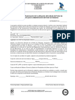 Anexo 6. Solicitud para Autorización de La Utilización Del Método Del Valor