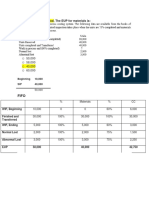 O o o O: 1. Using FIFO Method, The EUP For Materials Is