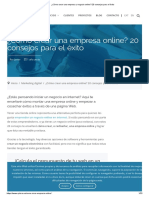 ¿Cómo Crear Una Empresa y Negocio Online - 20 Consejos para El Éxito