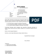 Nota Dinas Penunjukan Koordinator