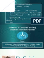 Antibiotic of Choice in Treating Hospital Acquired Pneumonia DR