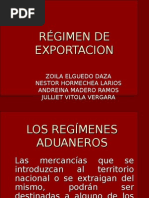 RÉGIMEN DE EXPORTACION