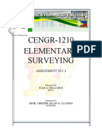 CENGR-1210 Elementary Surveying: Assignment No. 1
