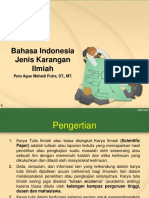 Bahasa Indonesia - Jenis Karangan Ilmiah PDF