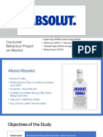 Consumer Behaviour Project On Absolut