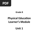 Physical Education Learner's Module Unit 1: Grade 8