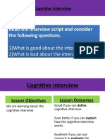 Cognitive Interview Techniques