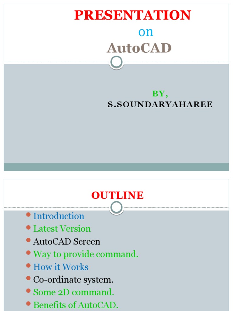 Autocad-Basic 6737572 Powerpoint | PDF