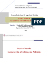 EE354 - Clase 1T1 - Introducción A Sistemas de Potencia 2019-II