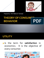 Theory of Consumer Behavior: Prepared By: Prof. Rebecca T. Gorospe