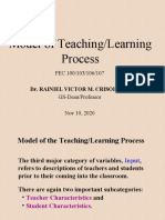 Model of Teaching/Learning Process: Dr. Rainiel Victor M. Crisologo