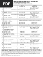 Schedule of Online Tests at Https://fiijtee-Aits - Mypat.in: (With Concept Strengthening Classroom Program)