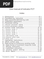 User Manual of Indicator FCT Index: 6.4.1 Self-Checking Mode 6.4.2 External Control Mode 6.4.3 Relay Mode