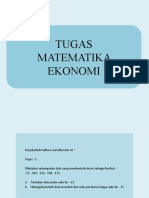 Tugas 1 Matematika Ekonomi