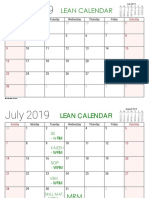 June 2019: Lean Calendar