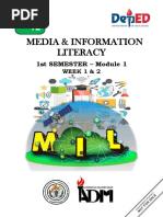 Media & Information Literacy: 1st SEMESTER - Module 1