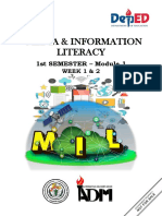 Media & Information Literacy: 1st SEMESTER - Module 1