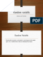 Random Variable: Statistics and Probability