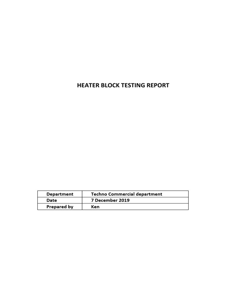Heater Block Testing Report PDF