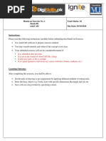 Hands-On Exercise No. 1 Batch-08 Autocad Total Marks: 10 Due Date: 29/10/2020