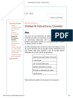 Unidad III Estructuras Lineales - Estructura de Datos PDF
