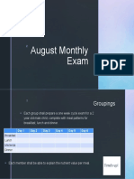 August Monthly Exam gr 12