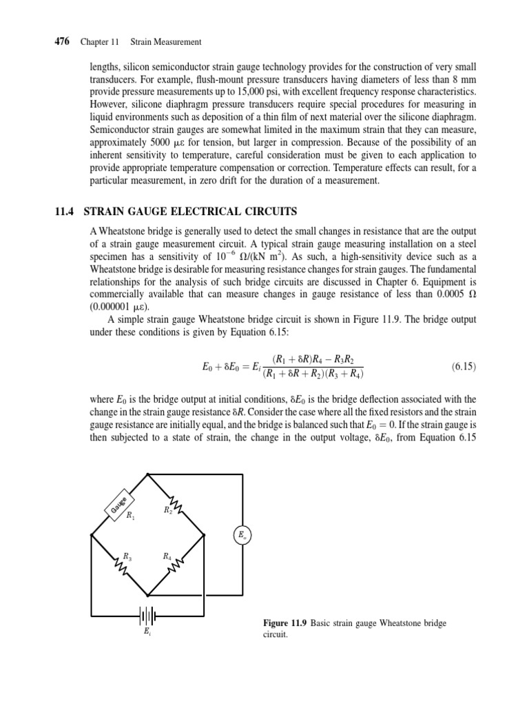 Strain Gauge Technology and Wheatstone Bridge | PDF | Electrical ...