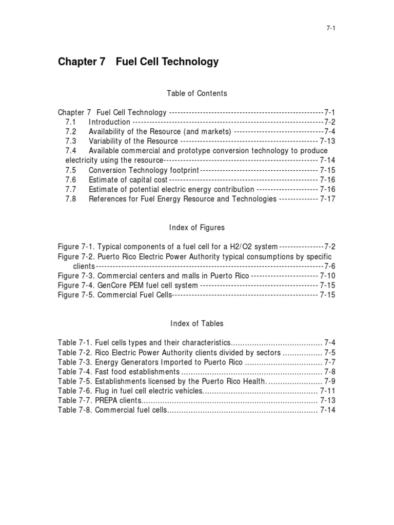 Chapter 7 Fuel Cell Technology PDF Fuel Cell Solid Oxide Fuel Cell