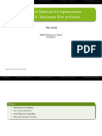 Numerical Methods For Optimization Lecture 6: Maximum Flow Problems