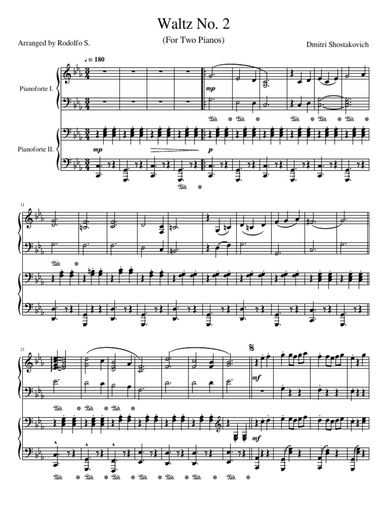 The Second Waltz - Shostakovich | PDF