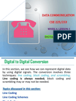 Data Communication CSE 225/233: Week-4, Lesson-1 Digital Transmission