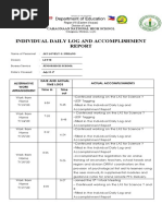 Individual Daily Accomplishment Report