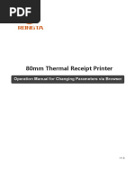 80mm Thermal Receipt Printer-Operation Manual For Changing Parameters Via Browser RT V1.0)