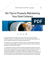Six Tips to Properly Maintaining Your Dust Collector _ Donaldson Industrial Dust, Fume & Mist