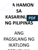 Mga Hamon Sa Kasarinlan NG Pilipinas