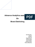 Advance Analytics Assignment On Brand Switching