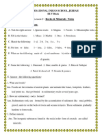 Lesson 9: Rocks & Minerals Notes: Answer To The Exercises