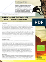 Mechatronics Test Engineer: by Revolutionary Machine Developer