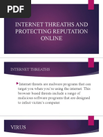 Internet Threaths and Protecting Reputation Online