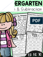 Kindergarten Addition and Subtraction Pack