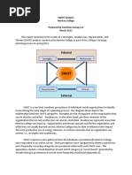 SWOT Analysis Morton College Prepared by Voorhees Group LLC March 2012