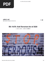 RA 11479 - Anti-Terrorism Act of 2020