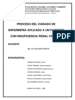 Plan de Cuidados - Insuficiencia Renal Crónica