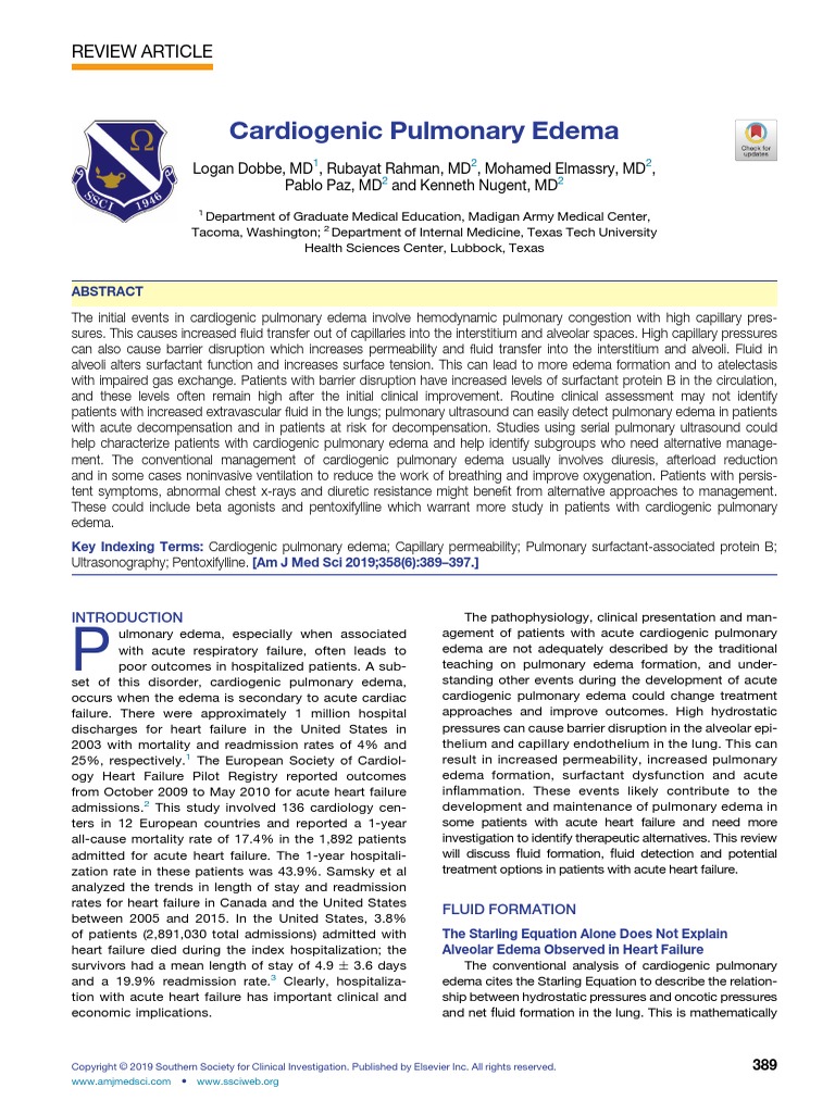 Cardiogeneicpulmonaryedema December2019 | PDF | Heart Failure | Edema