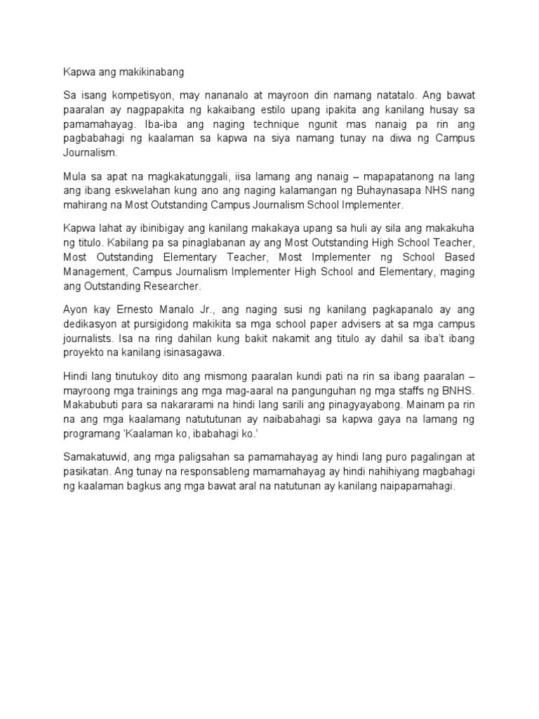 Editoryal Last Column | PDF
