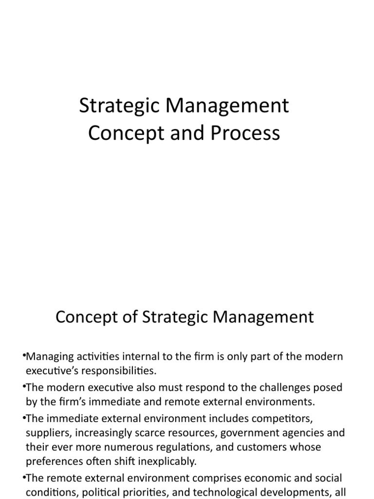 Strategic MGMT Process and Model | PDF | Strategic Management | Swot ...