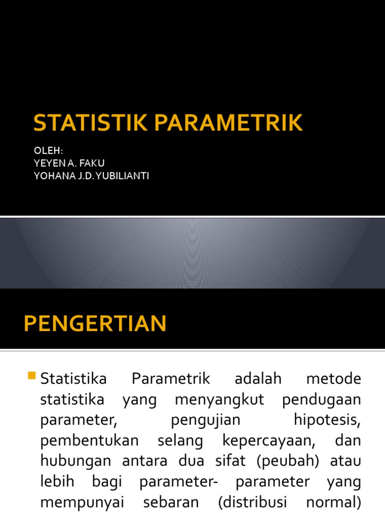 Pengantar Statistika Parametrik | PDF