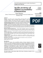 Assessing The Accuracy of Vendor-Supplied Accessibility Documentation (2015)