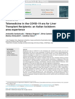 Telemedicine in The COVID-19 Era For Liver Transplant Recipients: An Italian Lockdown Area Experience